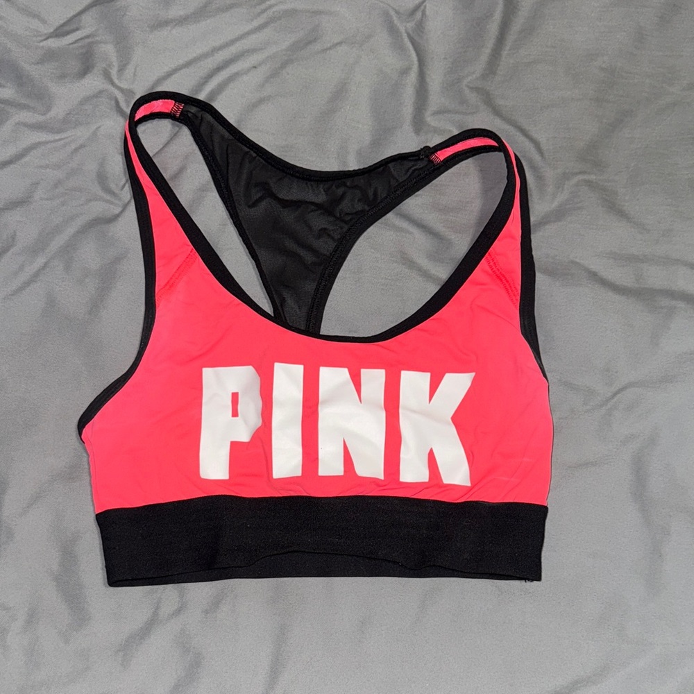 PINK Victoria's Secret Sports Bra - Pink and Black